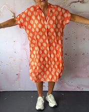 Lona™ Loose Lapel Collar Dress