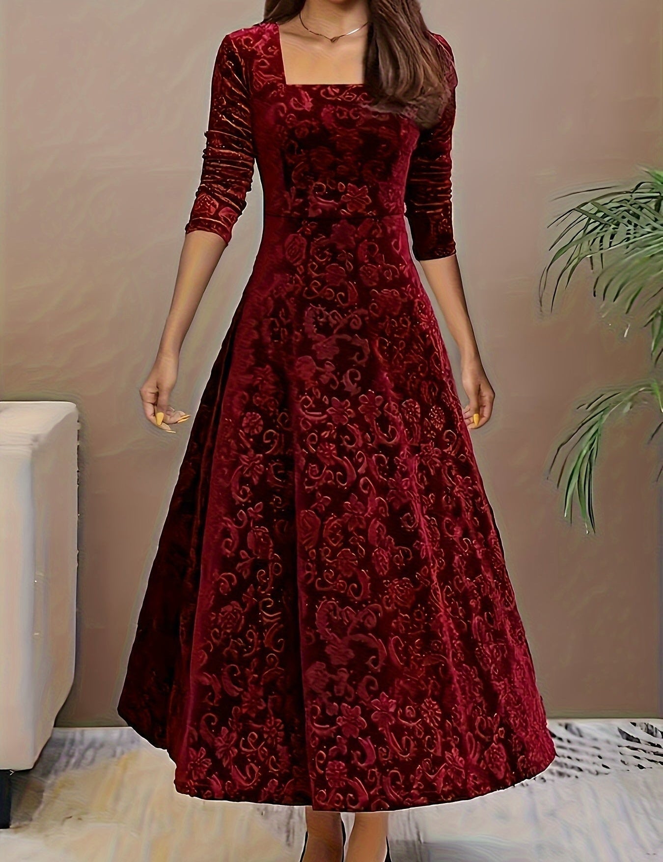 Nicola™ Elegant Velvet Dress