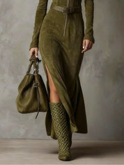 Meghan™ Suede Maxi Dress