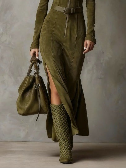 Meghan™ Suede Maxi Dress